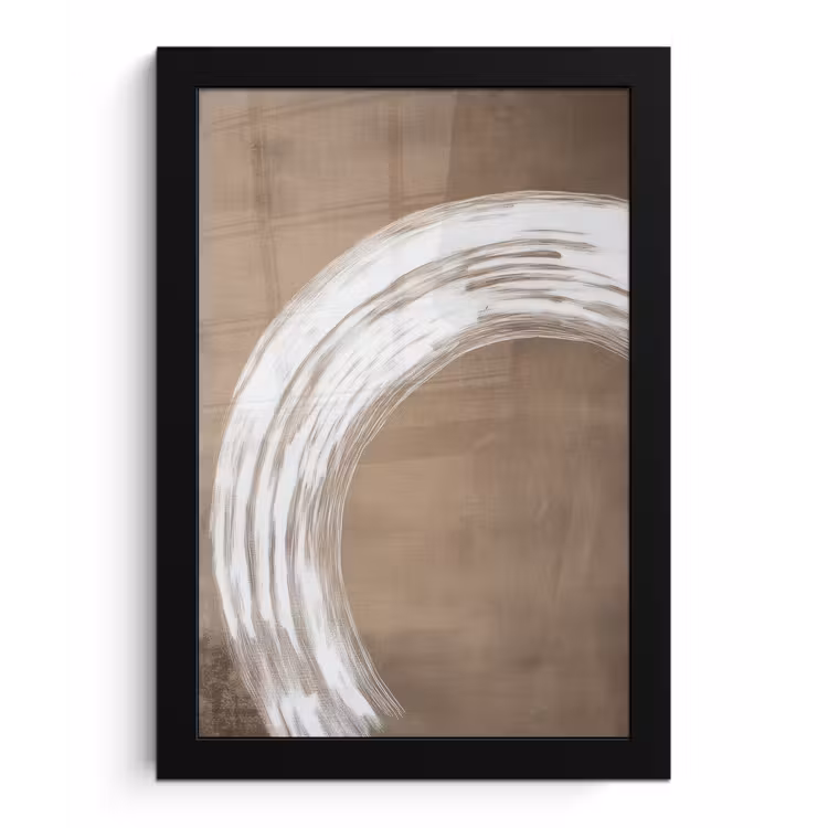 Poster met lijst - Verf - Bruin - Japandi — 1