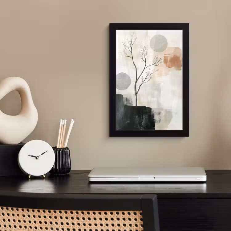 Poster met lijst - Wabi sabi - Beige - Plant — 3