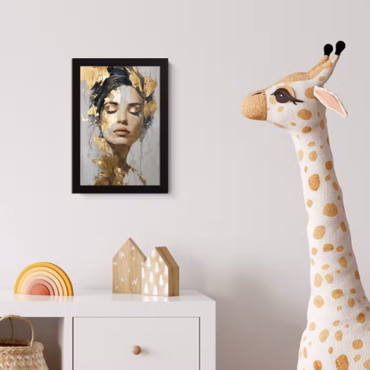 Poster met lijst - Sierlijk - Vrouw - Goud - Ogen — 5