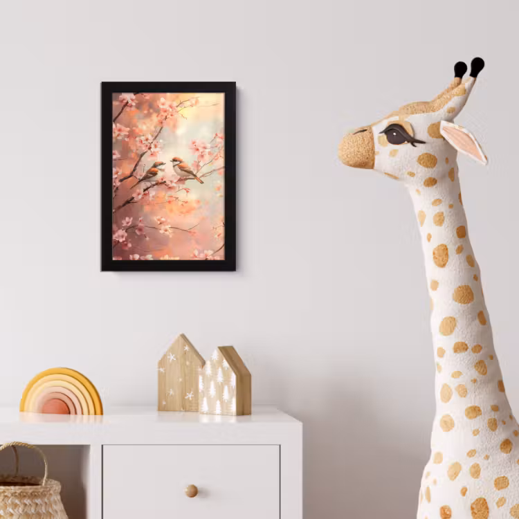 Poster met lijst - Vogels - Romantic - Bloesemtak — 5