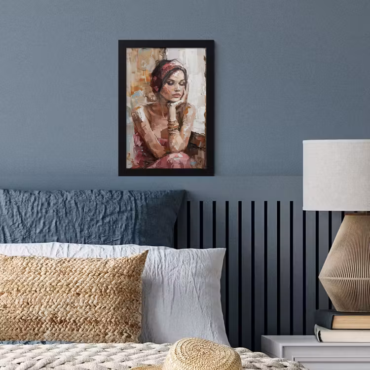 Poster met lijst - Vrouw - Verflook - Portret - Modern — 4