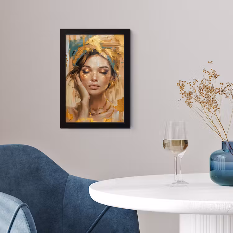 Poster met lijst - Vrouwen - Portret - Luxe - Goud — 2