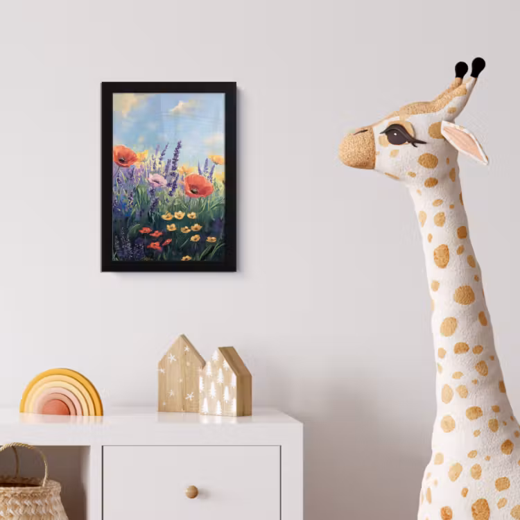 Poster met lijst - Weide - Bloemen - Kleurrijk — 5