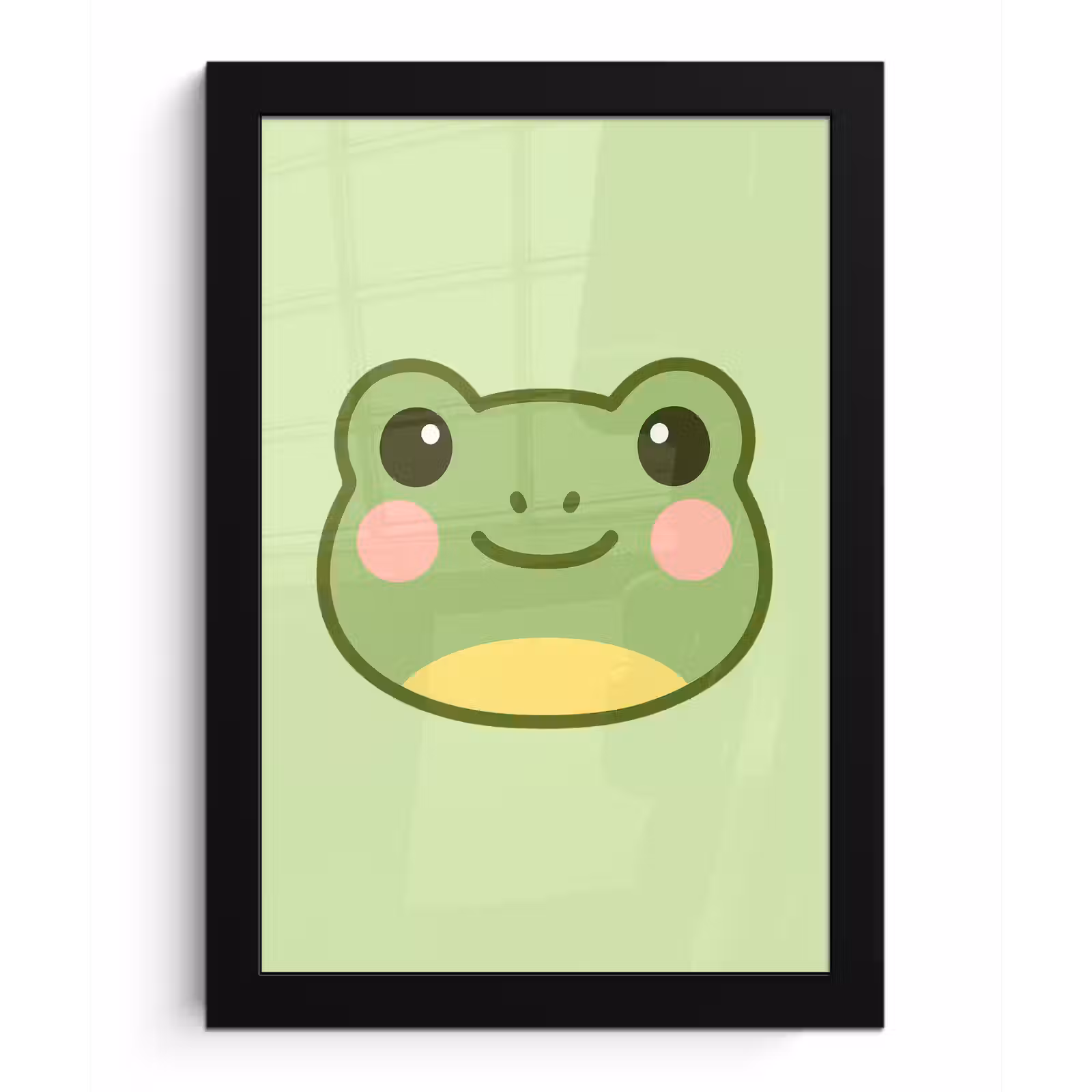 Poster met lijst - Kikker - Groen - Vriendelijkheid — 1