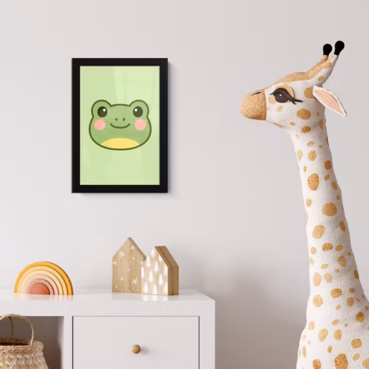 Poster met lijst - Kikker - Groen - Vriendelijkheid — 5