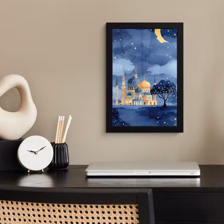 Poster met lijst - Sterrenhemel - Goud - Moskee — 3