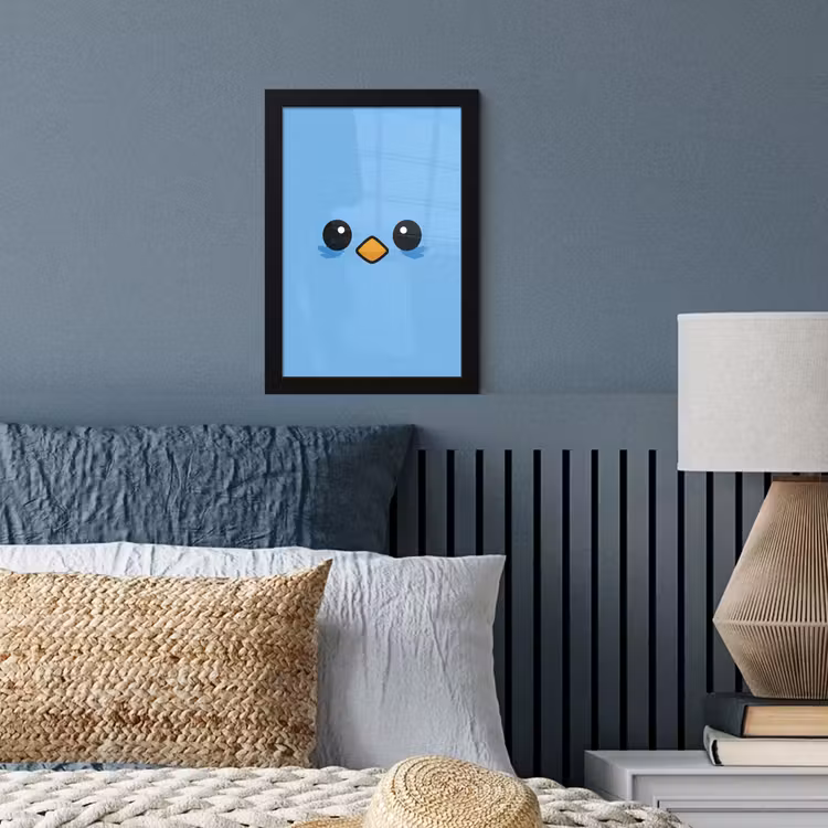 Poster met lijst - Vogel - Blauw - Eenvoudig — 4