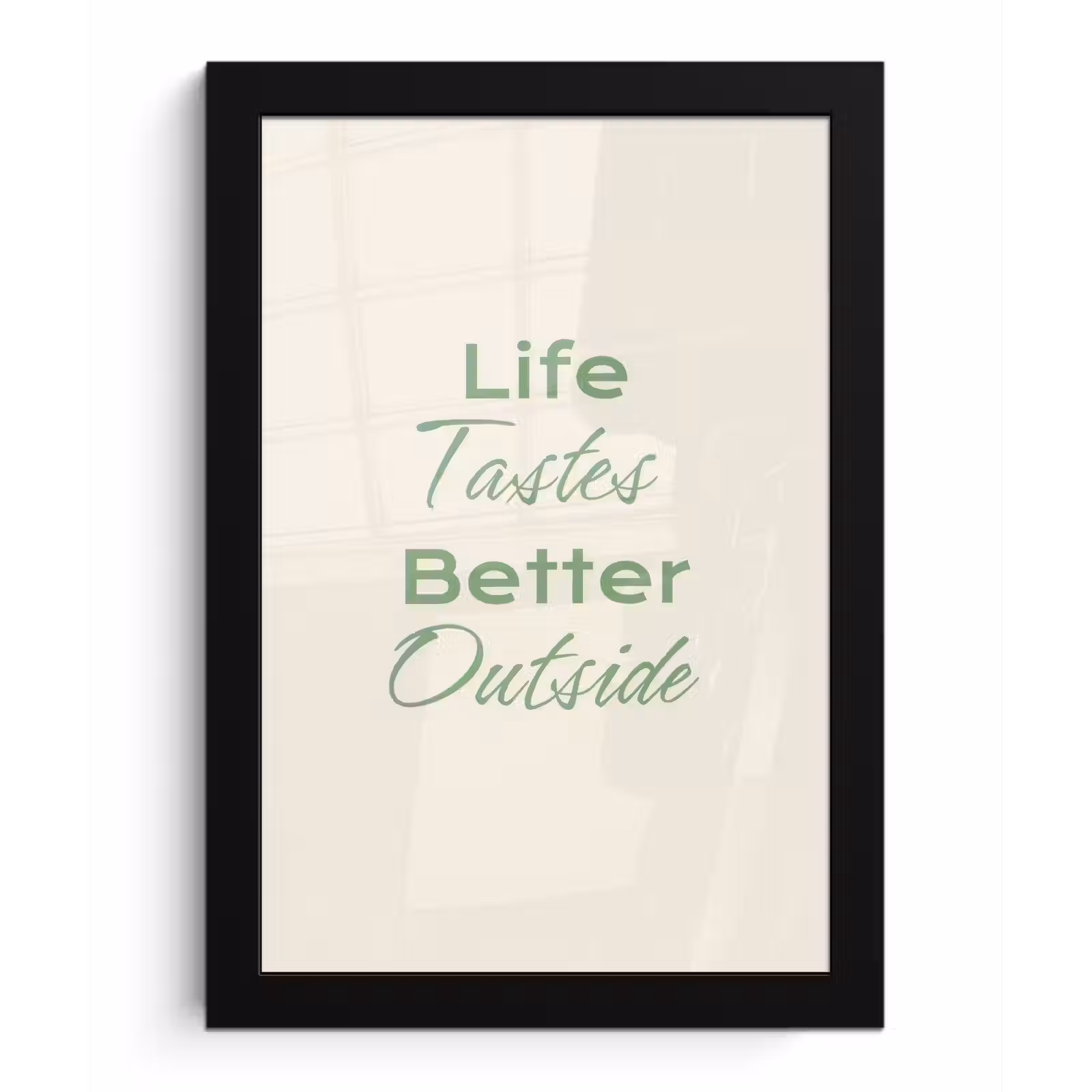 Poster met lijst - Tekst - Sierlijk - Letters - Groen — 1