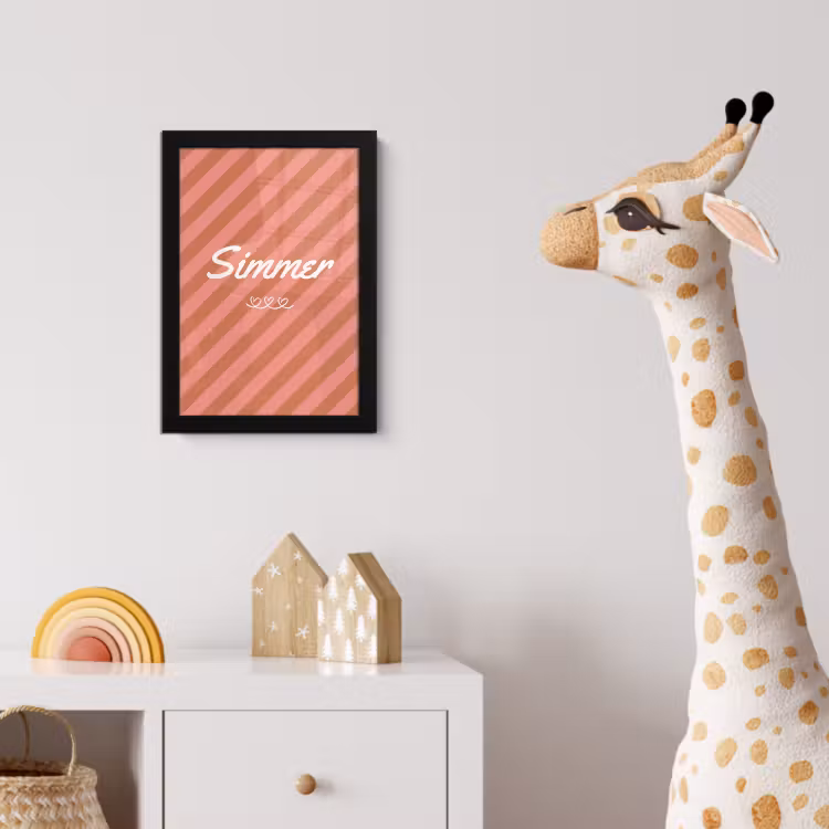 Poster met lijst - Simmer - Hartjes - Strepen - Roze — 5