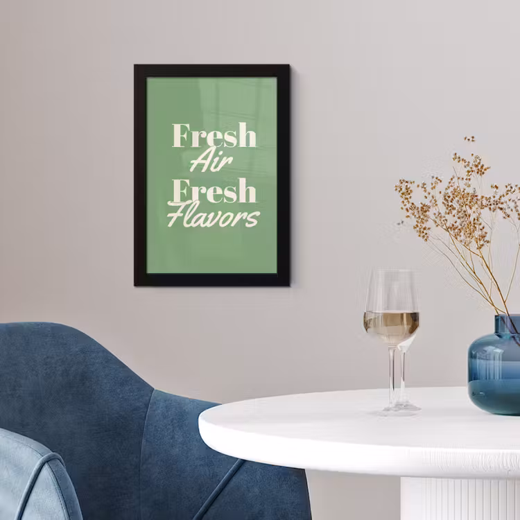 Poster met lijst - Tekst - Groen - Sierlijk - Letters — 2