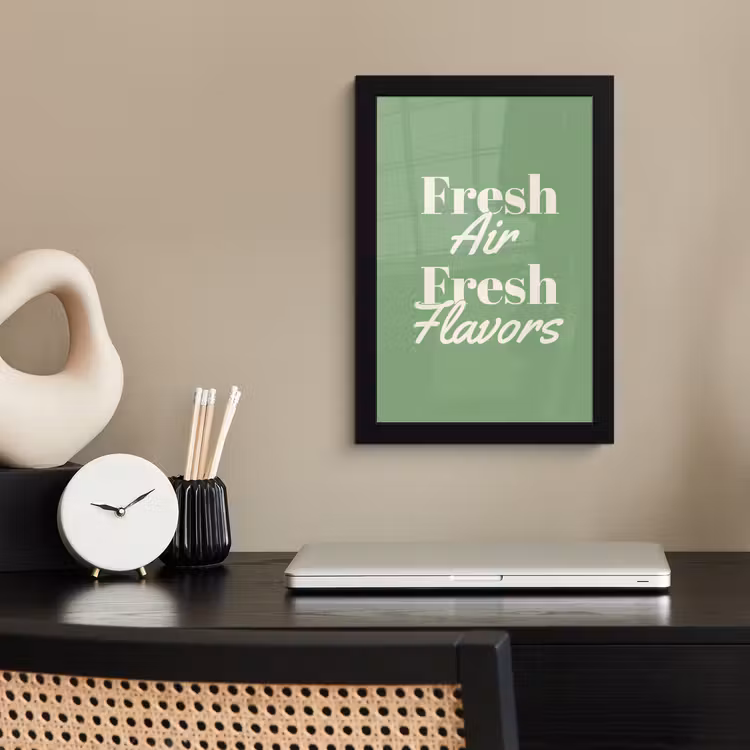 Poster met lijst - Tekst - Groen - Sierlijk - Letters — 3