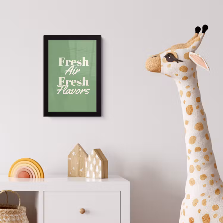 Poster met lijst - Tekst - Groen - Sierlijk - Letters — 5