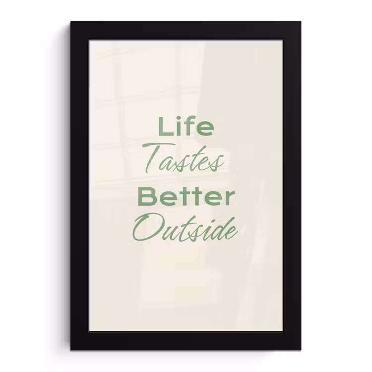 Poster met lijst - Tekst - Sierlijk - Letters - Groen — 1