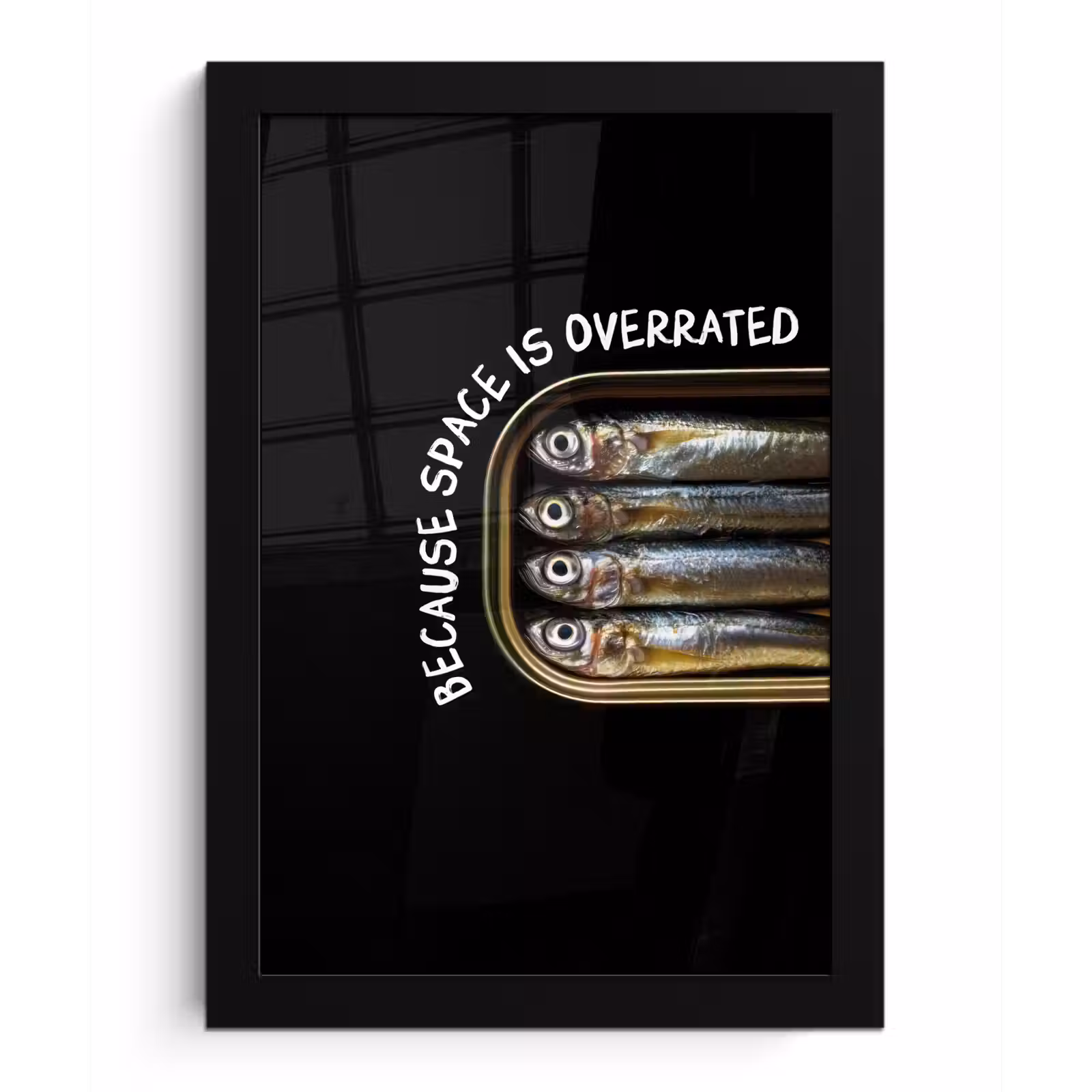 Poster met lijst - Sardines - Tekst - Vis - Blik — 1