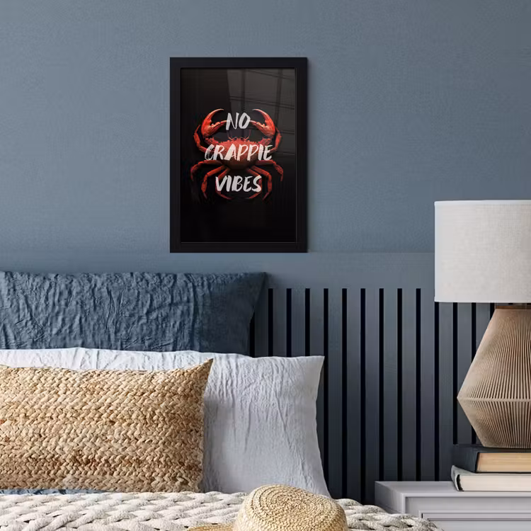 Poster met lijst - Krab - Rood - Tekst - Zwart — 4