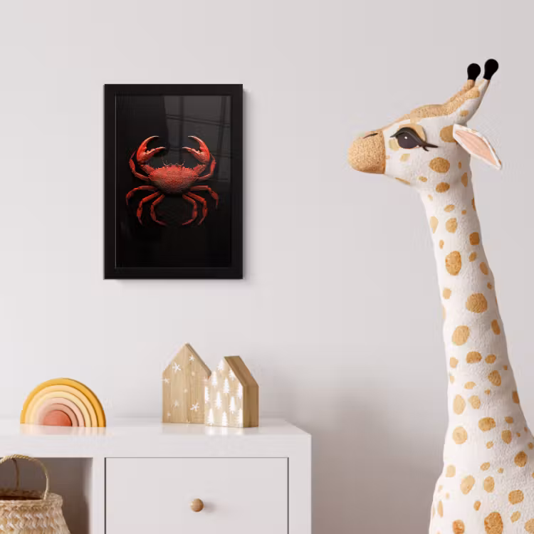 Poster met lijst - Krab - Rood - Vissen - Schaaldieren — 5