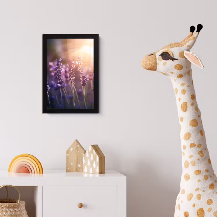 Poster met lijst - Lavendelbloemen - Paars - Zonlicht — 5