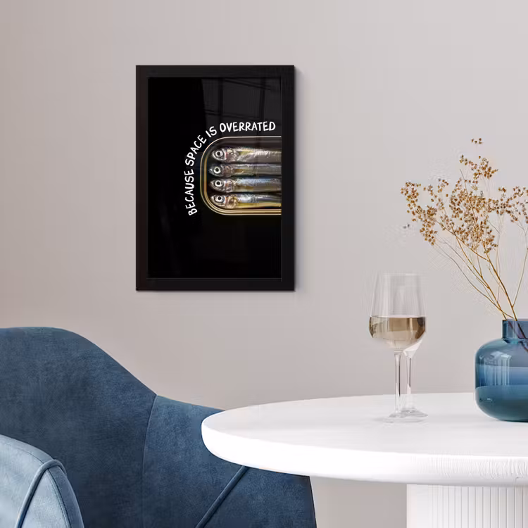 Poster met lijst - Sardines - Tekst - Vis - Blik — 2