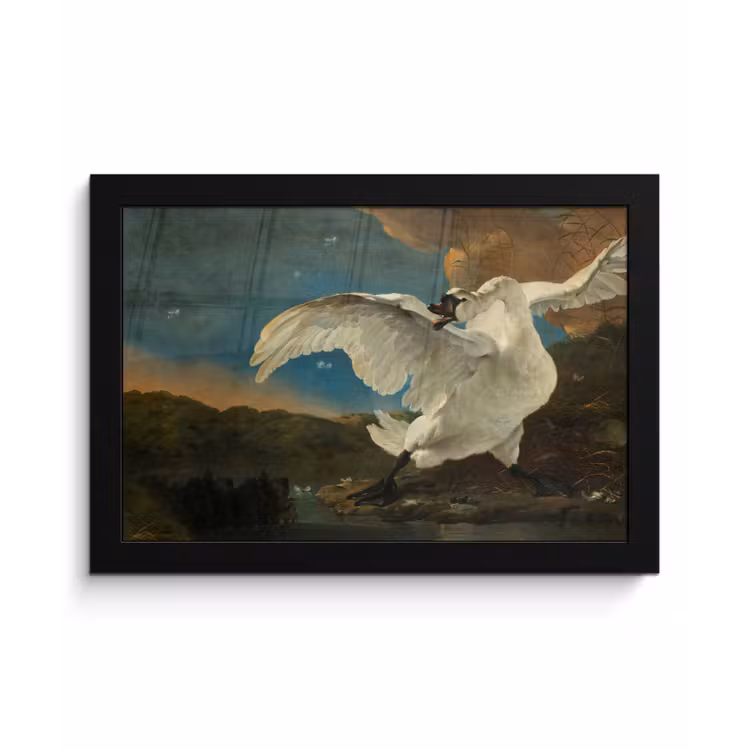 Poster met lijst - Zwaan - Oude meesters - Jan Asselijn — 1