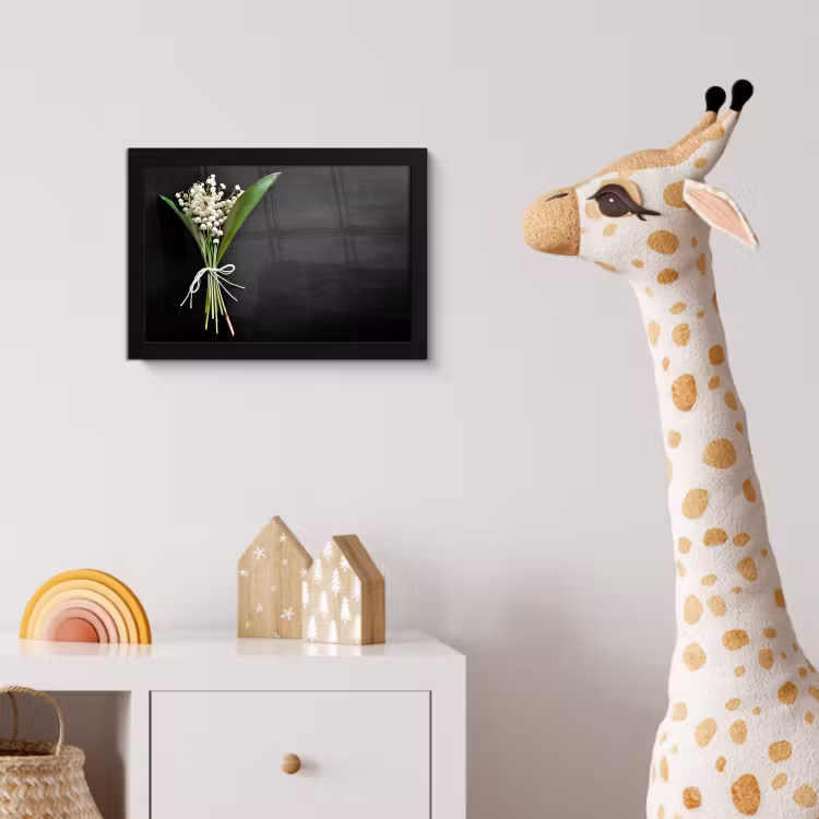 Poster met lijst - Lelietjes van dalen - Bloemen - Strik — 5