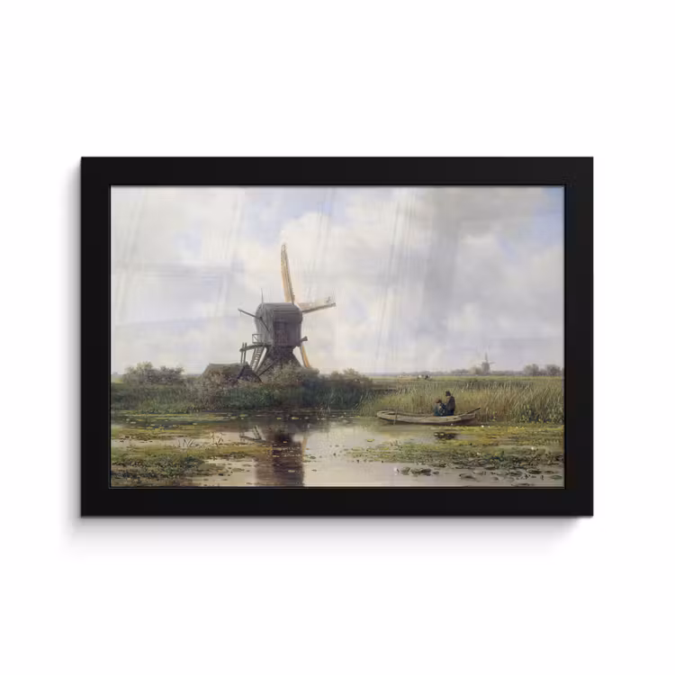 Poster met lijst - Molen - Willem Roelofs - Oude meesters - Kunst — 1
