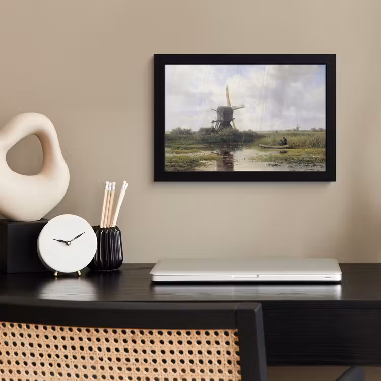 Poster met lijst - Molen - Willem Roelofs - Oude meesters - Kunst — 3