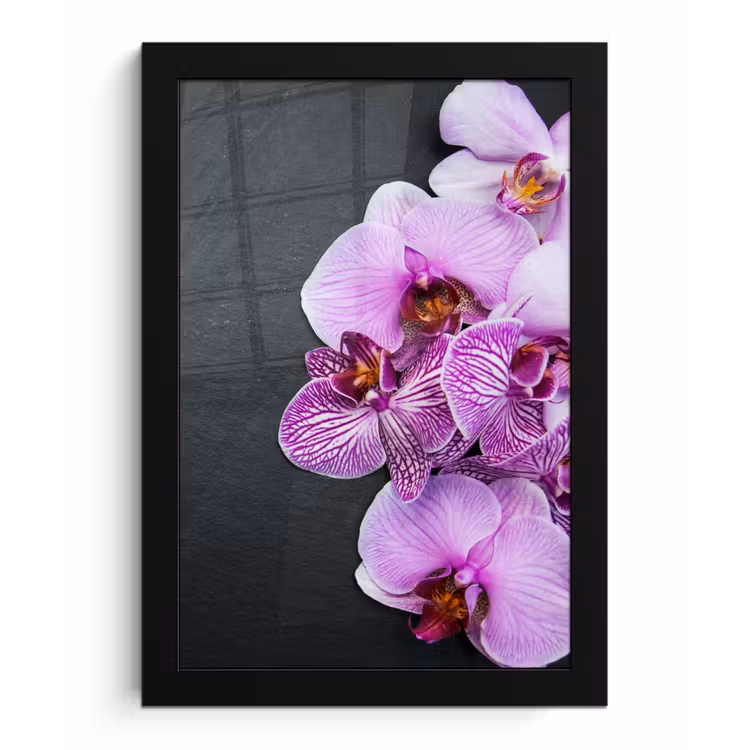 Poster met lijst - Orchidee - Bloemen - Roze - Flora — 1