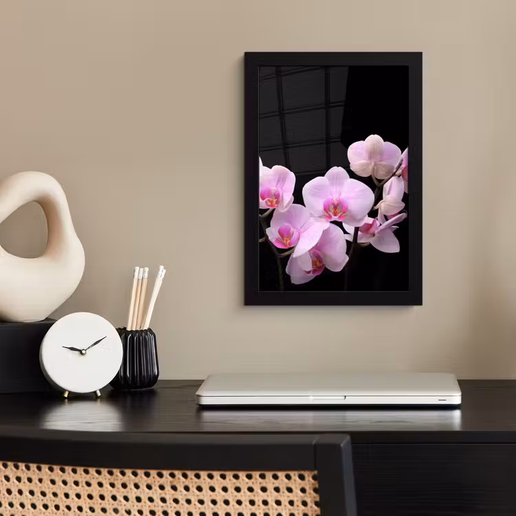 Poster met lijst - Orchidee - Bloemen - Roze - Flora — 3