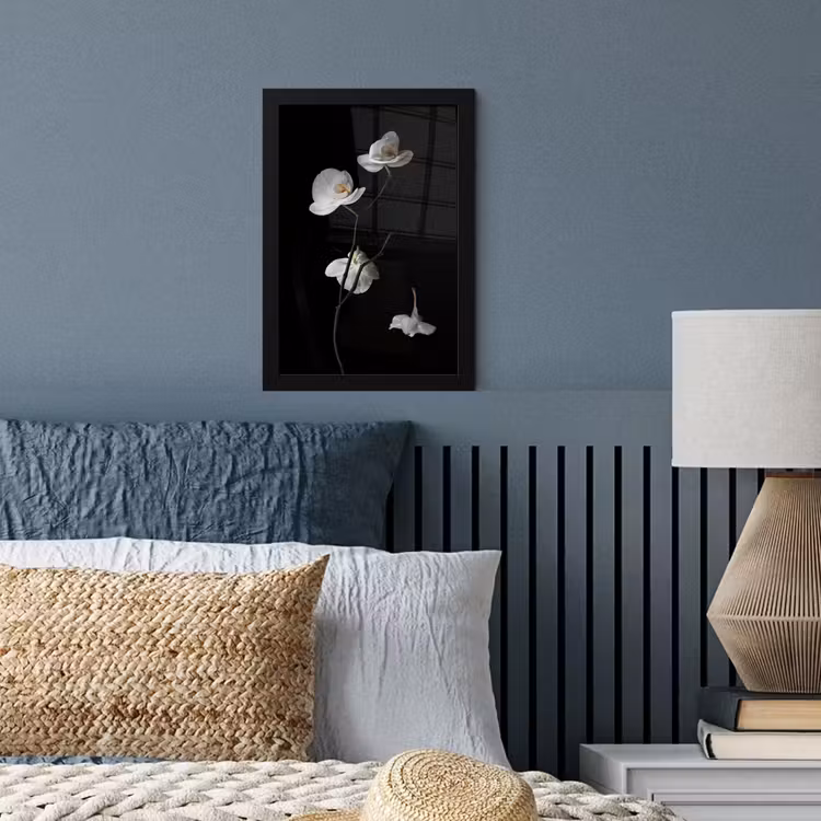 Poster met lijst - Orchidee - Bloemen - Zwart - Wit - Stilleven — 4