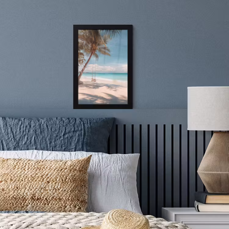Poster met lijst - Palmboom - Schommel - Strand - Lucht — 4