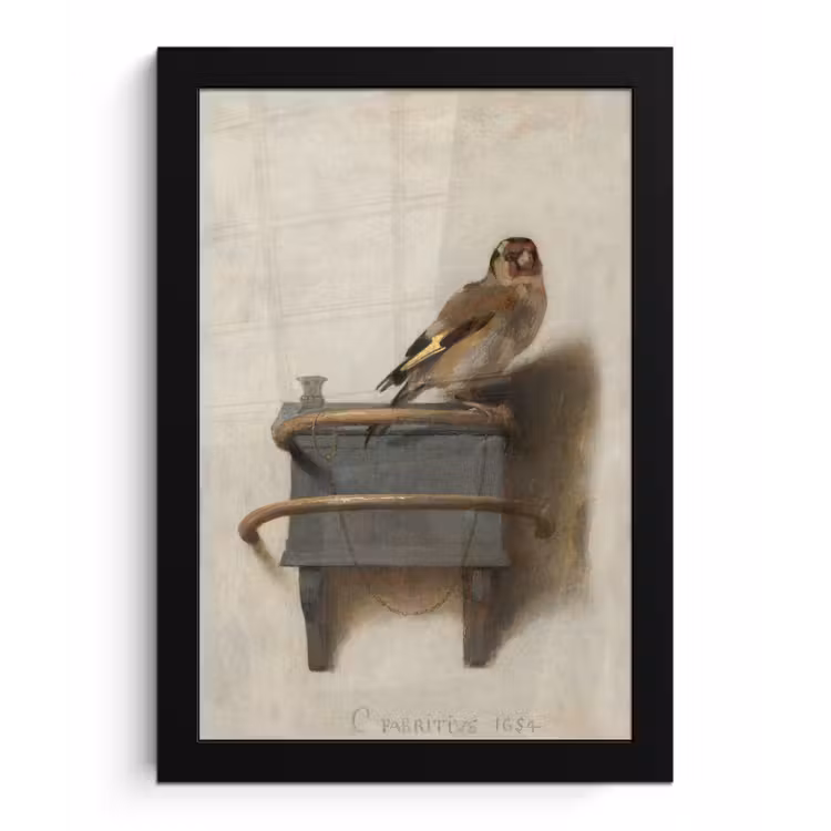 Poster met lijst - Puttertje - Oude Meester - Carel Fabritius — 1