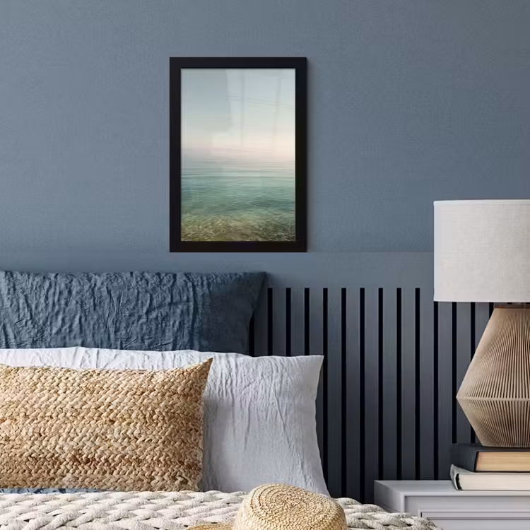 Poster met lijst - Zee - Horizon - Blauw - Mist — 4