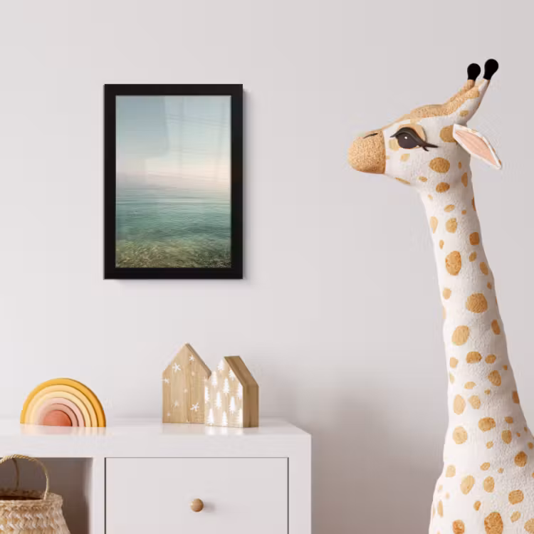 Poster met lijst - Zee - Horizon - Blauw - Mist — 5