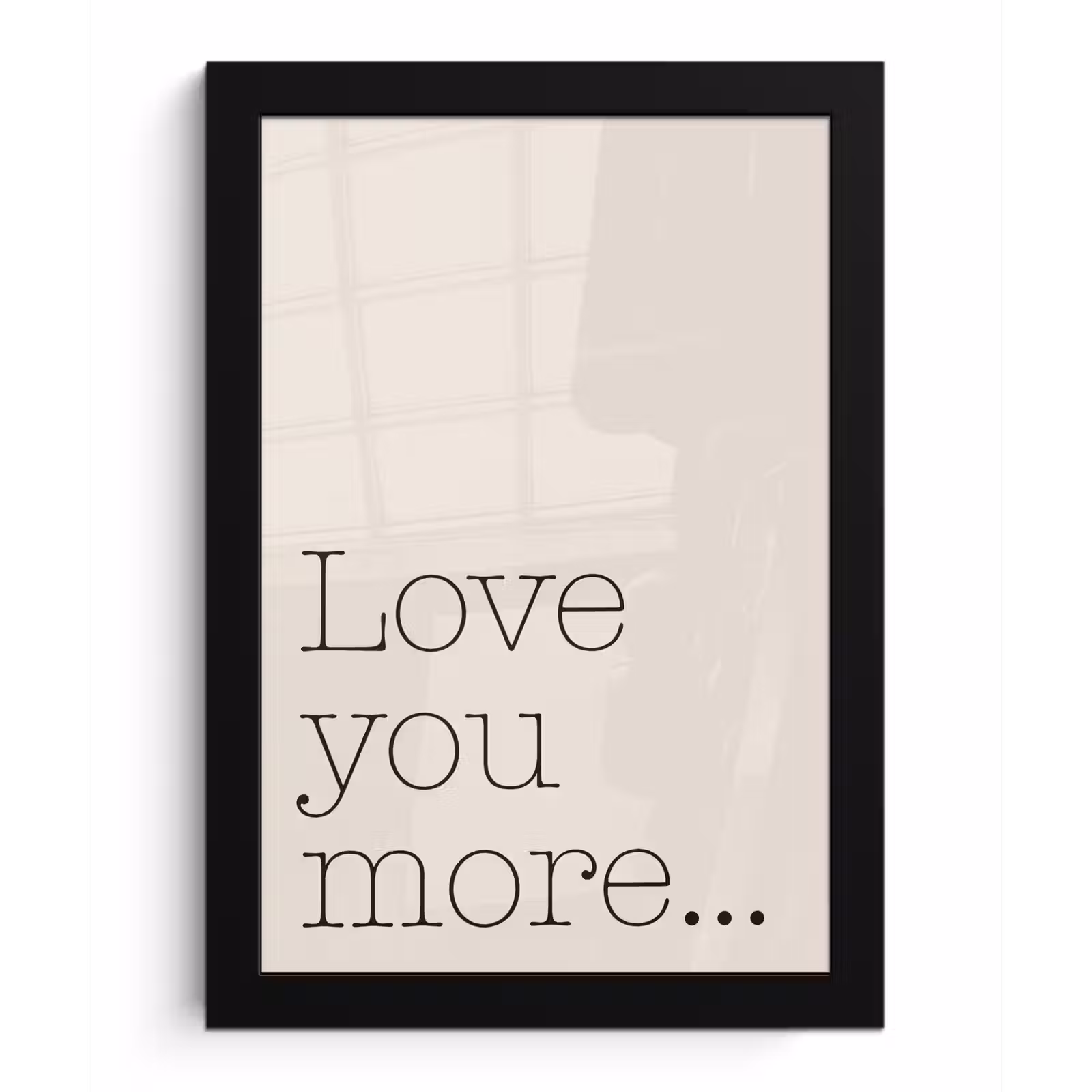 Poster met lijst - Minimalistisch - Love - Beige — 1