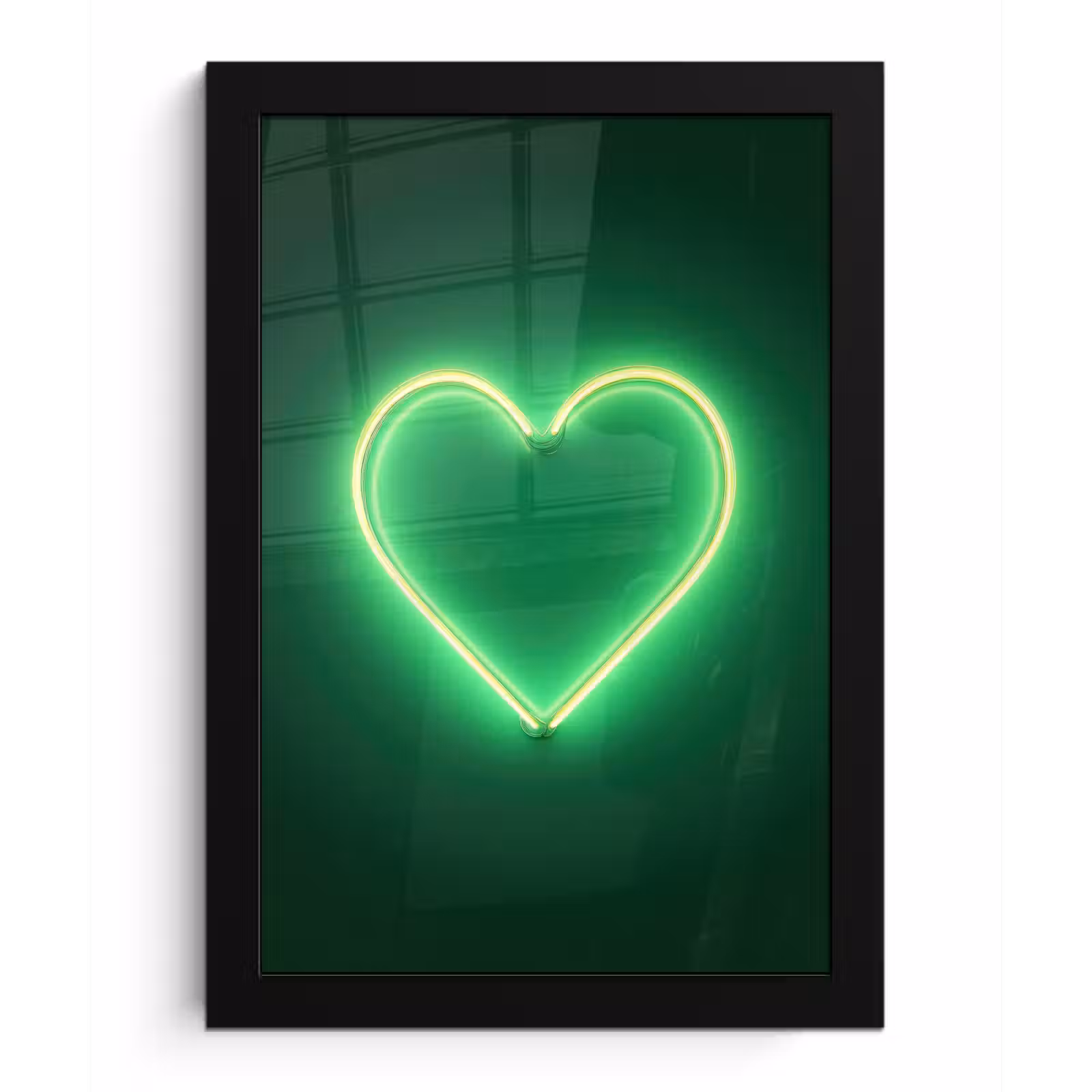 Poster met lijst - Neon - Groen - Licht — 1