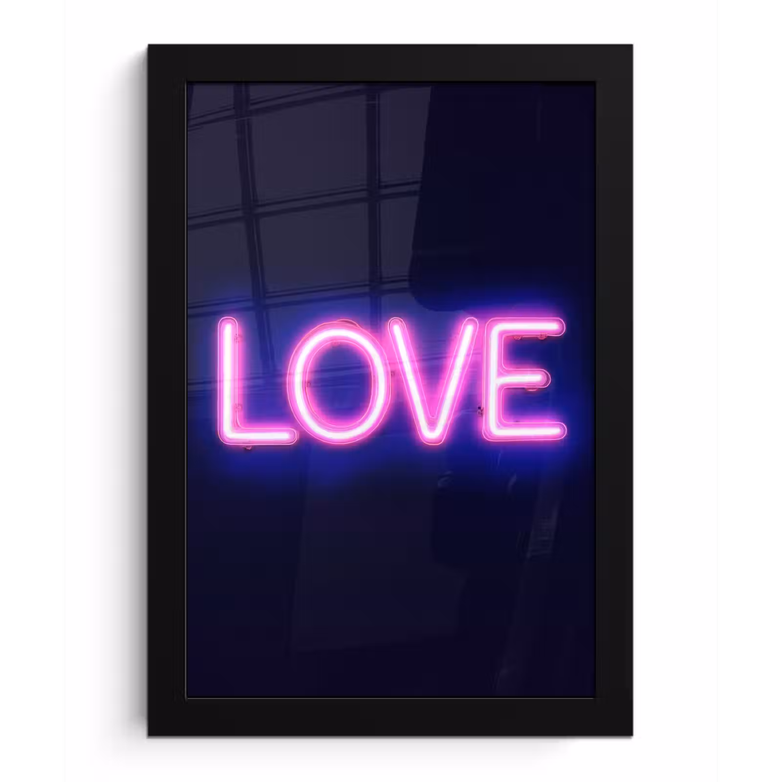 Poster met lijst - Neon - Love - Valentijn — 1