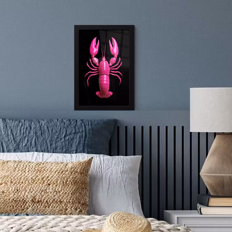 Poster met lijst - Kreeft - Felroze - Stippen - Opvallend — 4