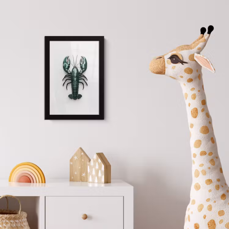 Poster met lijst - Kreeft - Glossier - Groen - Wit — 5