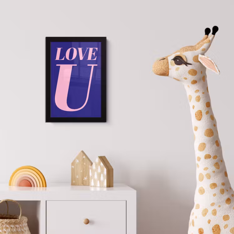 Poster met lijst - Love - Blauw - Valentijn — 5