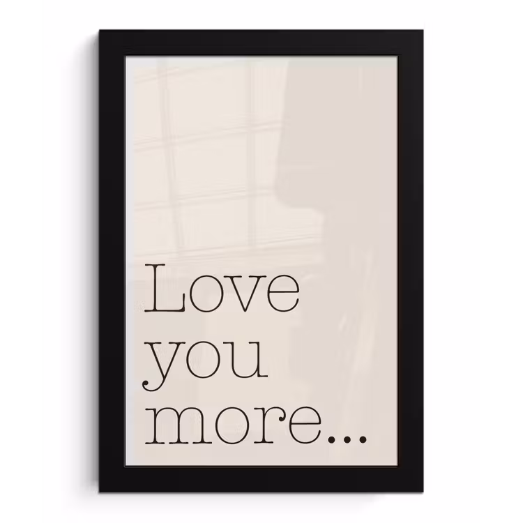 Poster met lijst - Minimalistisch - Love - Beige — 1