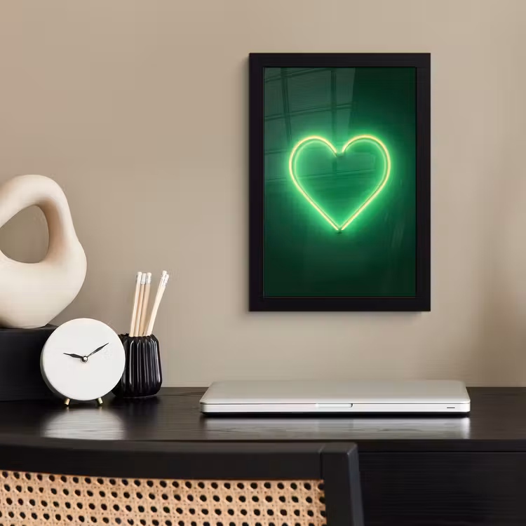 Poster met lijst - Neon - Groen - Licht — 3