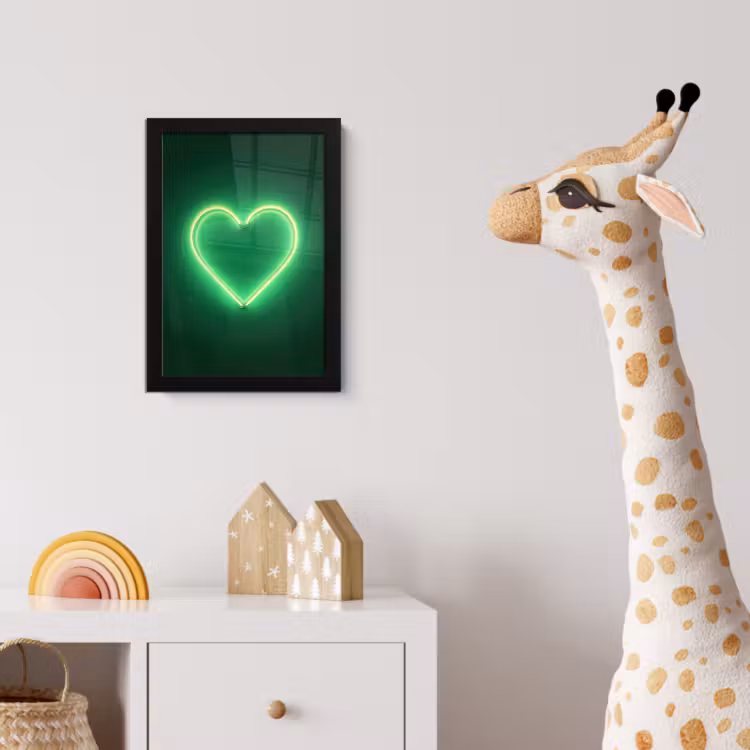 Poster met lijst - Neon - Groen - Licht — 5