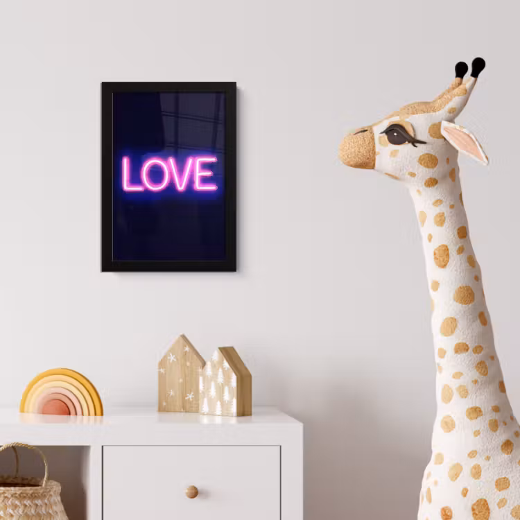 Poster met lijst - Neon - Love - Valentijn — 5