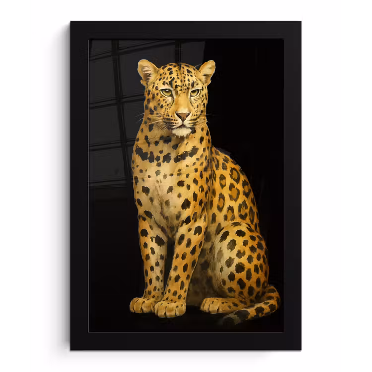 Poster met lijst - Panter - Realistisch - Bruin — 1