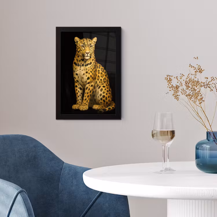 Poster met lijst - Panter - Realistisch - Bruin — 2