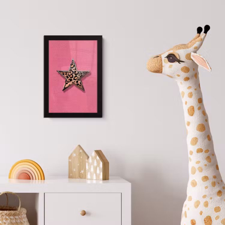 Poster met lijst - Ster - Luipaard - Print - Roze — 5