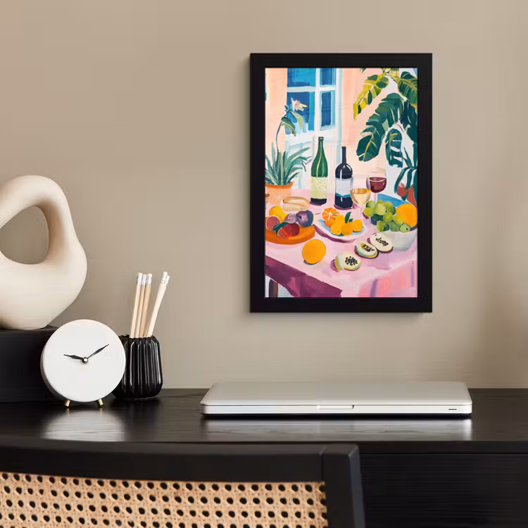 Poster met lijst - Tafel - Wijn - Fruit — 3