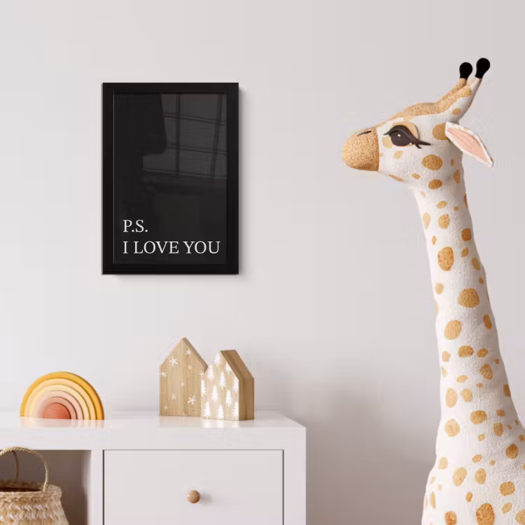 Poster met lijst - Zwart - Minimalistisch - Valentijn — 5