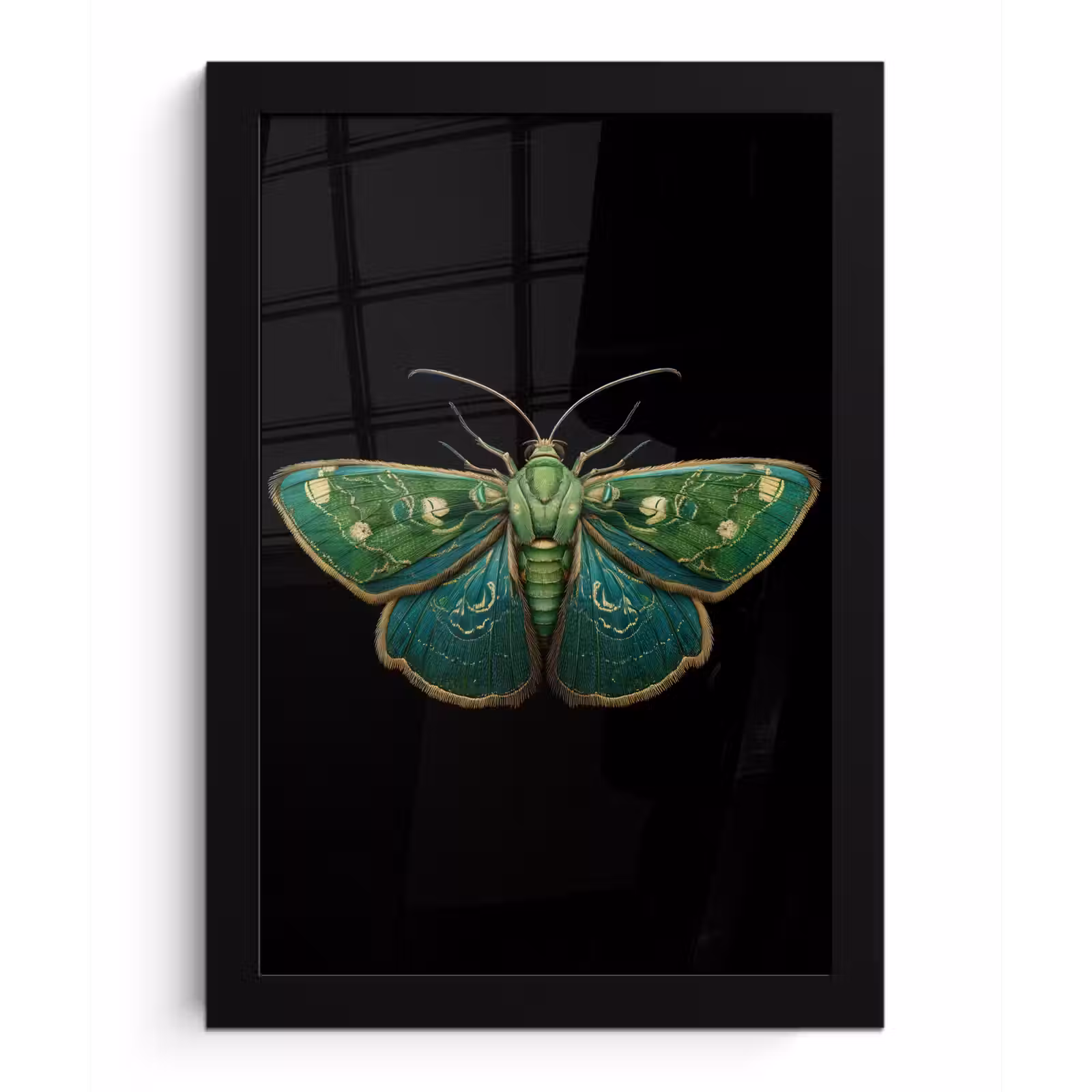 Poster met lijst - Mot - Levendig - Groen — 1