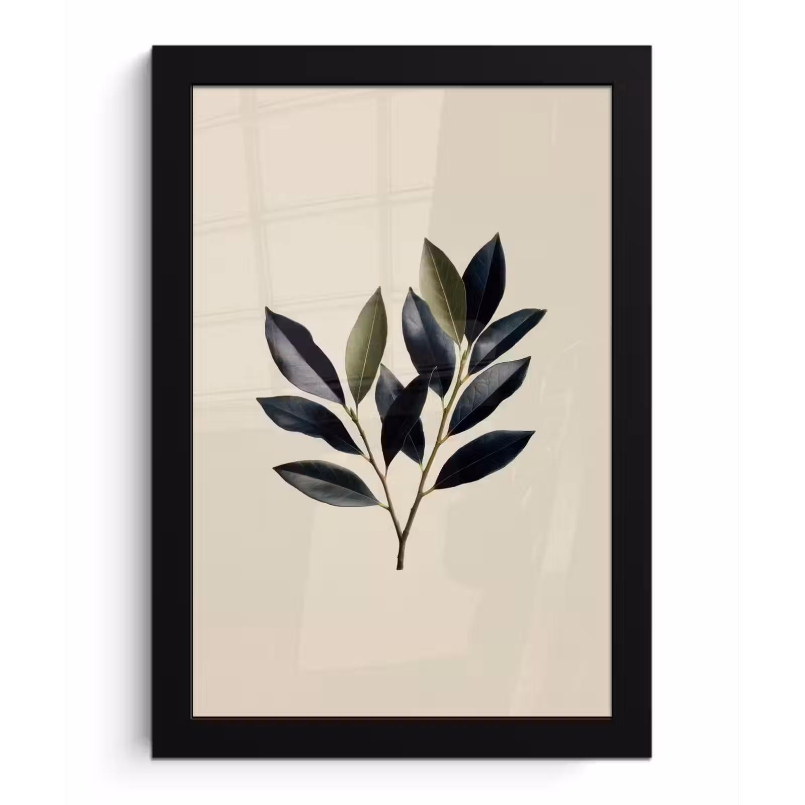Poster met lijst - Ovaal - Olijfgroen - Simpel — 1